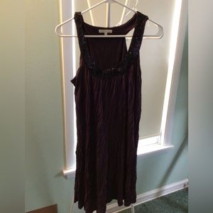 Purple beaded scoop neck dress, Matty M brand, size M